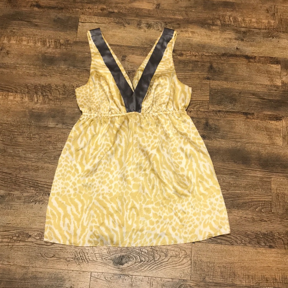 Alice & Trixie Yellow Animal Print Silk Top